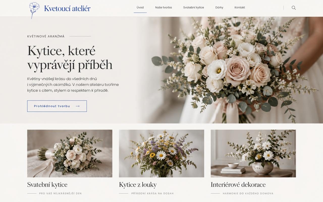 Náhled webu Kvetoucí ateliér